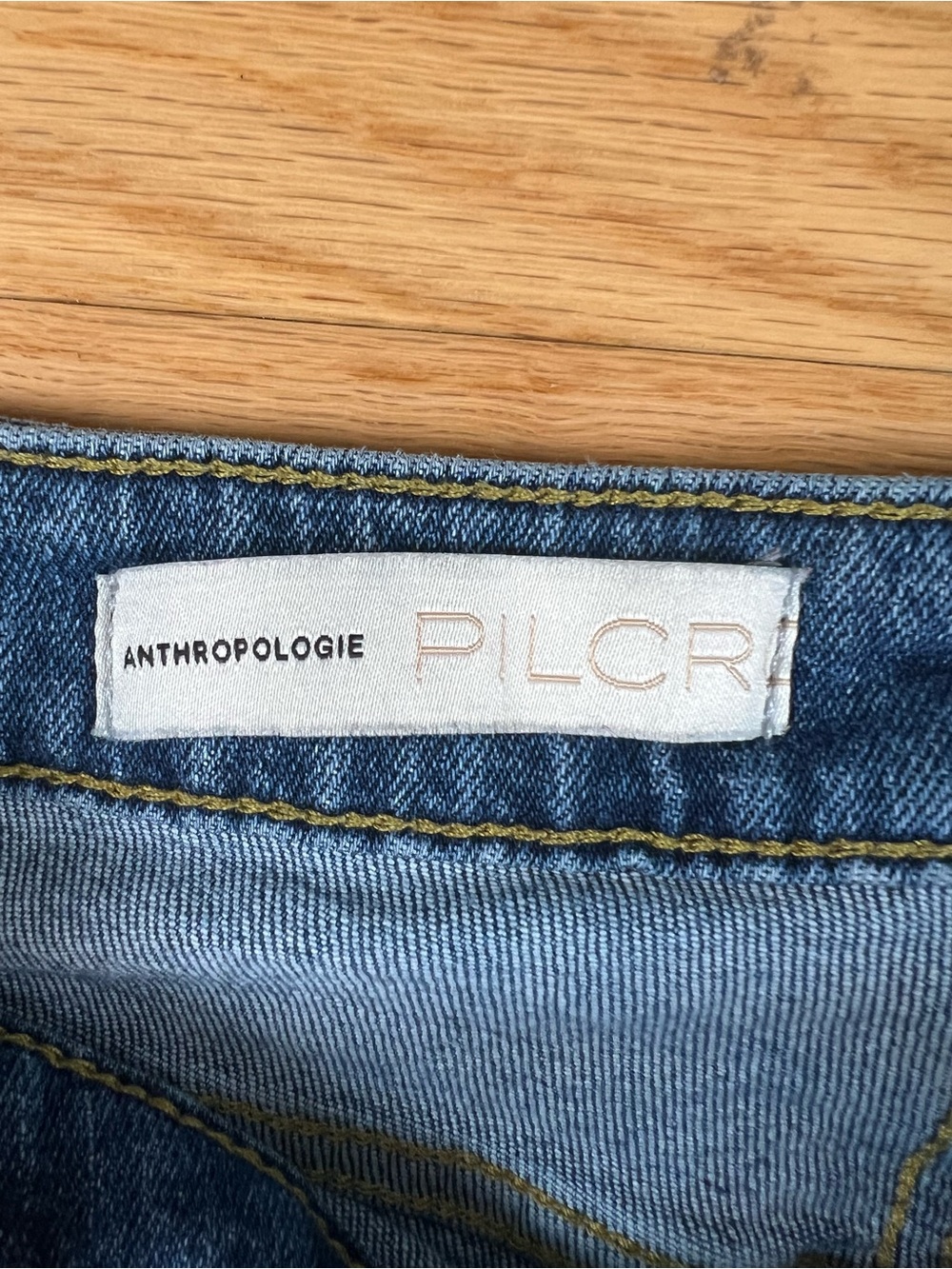 Anthropologie Pilcro Distressed Straight Leg Denim Blue Jeans Size 29 - Picture 8 of 14
